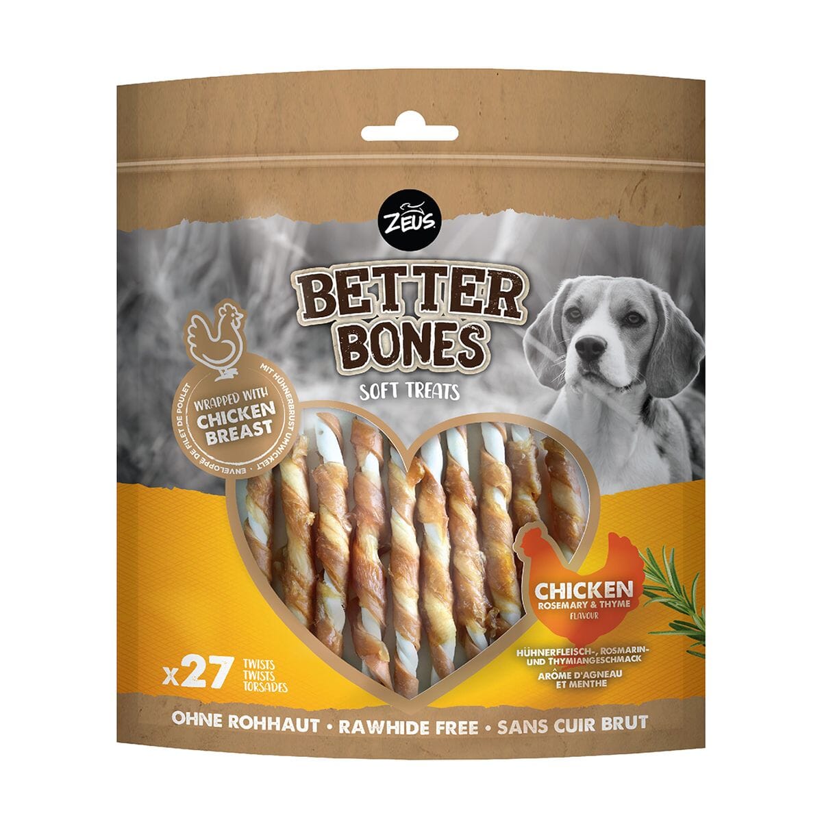 Zeus Bones Chicken Wrapped Sticks 308g Zeus