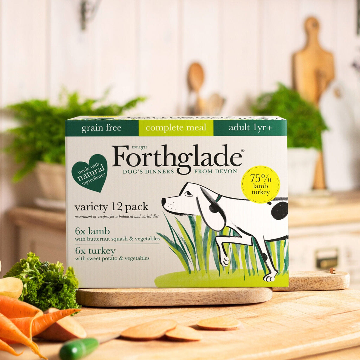 Forthglade Lamb & Turkey Grain Free Wet Dog Food 12 x 395g Wet Dog Food Forthglade