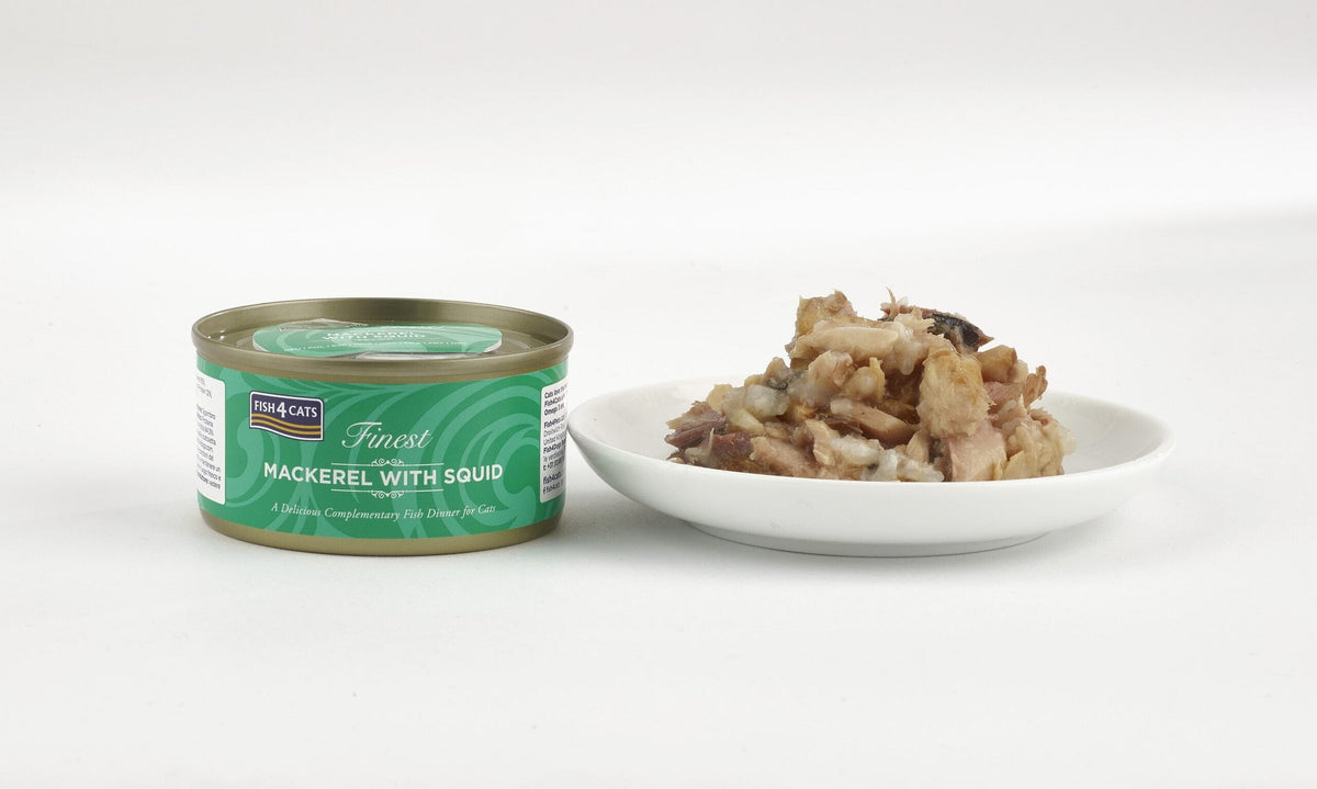 Fish4Cats Finest Mackerel with Squid Wet Cat Food 70g Wet Cat Food Fish4Cats