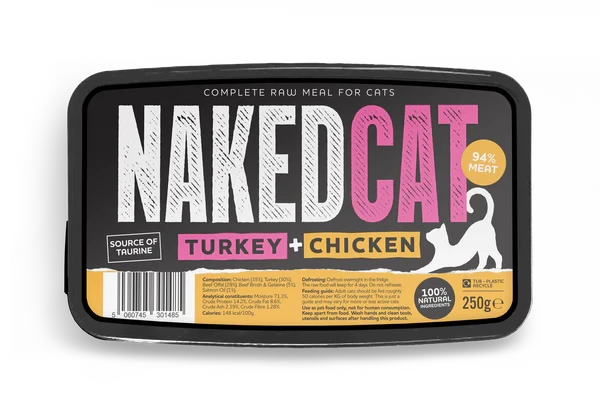 Naked Cat Turkey and Chicken 250g Naked Cat