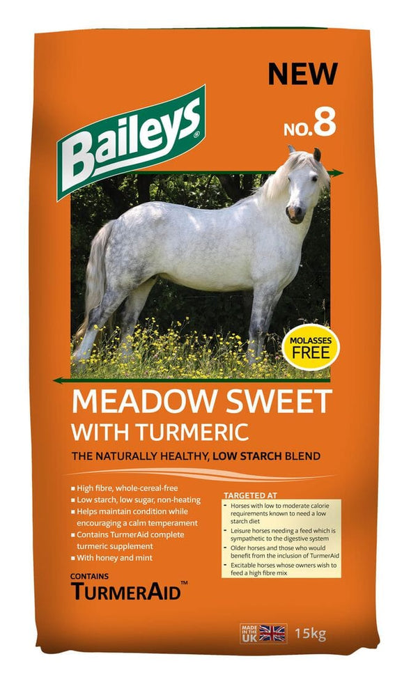 Baileys No.8 Meadow Sweet with Turmeric 15kg - DAMAGED BAG Bradlands Pet Supplies 