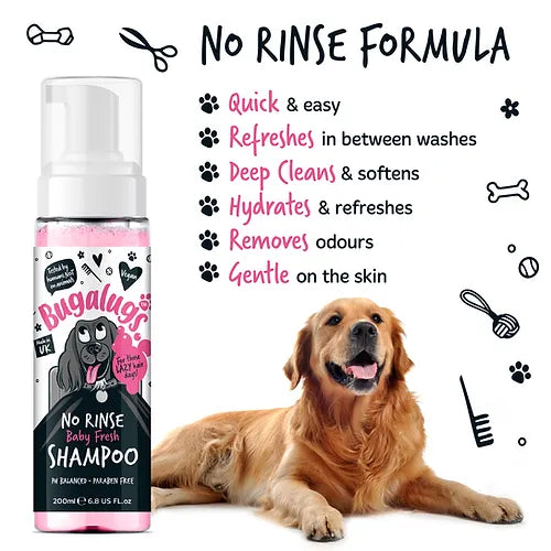 Bugalugs No Rinse Baby Fresh Shampoo 200ml Bugalugs