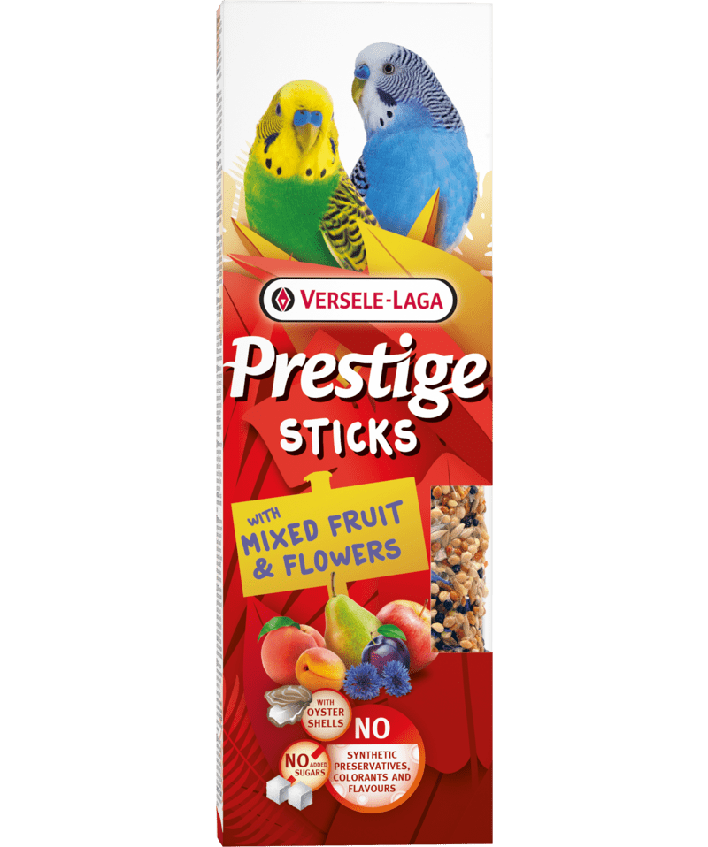 Versele-Laga Prestige Parakeet Sticks Mixed Fruit & Flowers 60g Bird Treats Versele-Laga