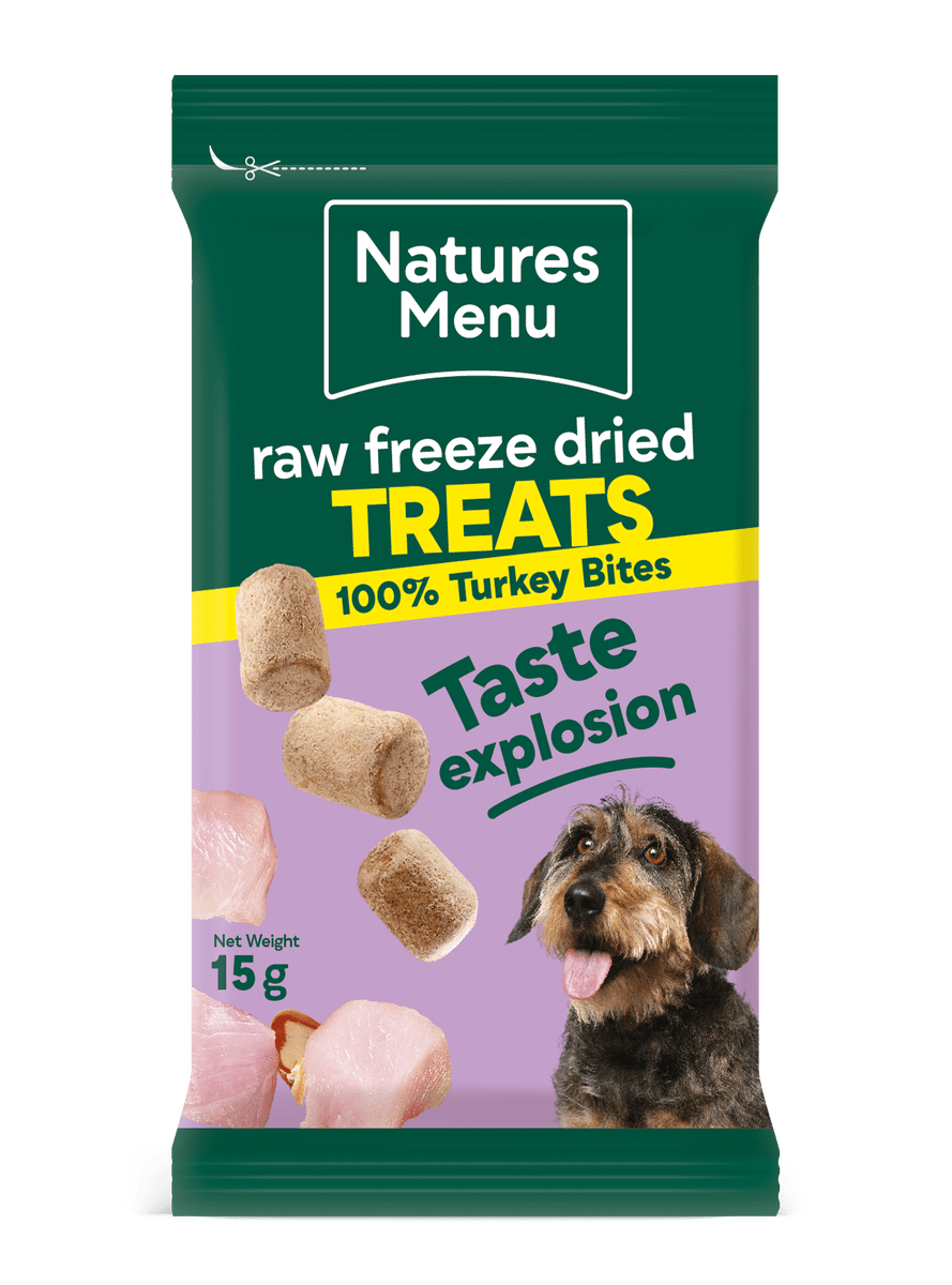 Natures Menu Turkey Freeze Dried Dog Treat Bites 15g Dog Treats Natures Menu