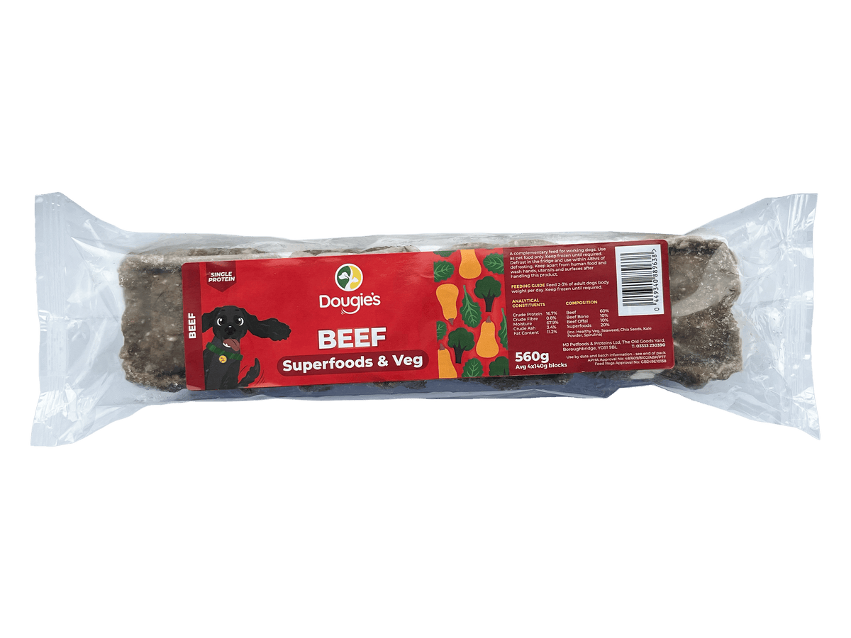 Dougies Superfoods Beef & Veg Raw Dog Food 560g ❄ Raw Dog Food Dougies