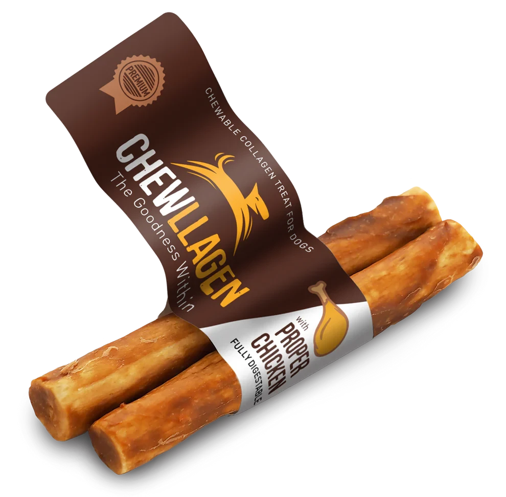 Chewllagen Chicken Medium Roll 5" Twin Dog Treats Chewllagen