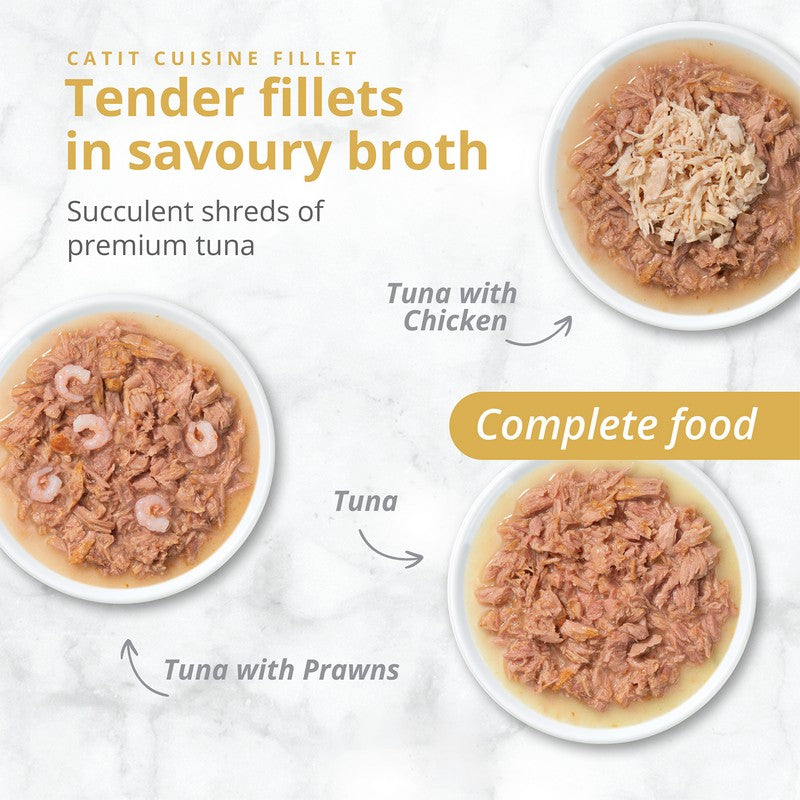 Catit Tuna Fillet Variety Pack 12x75g