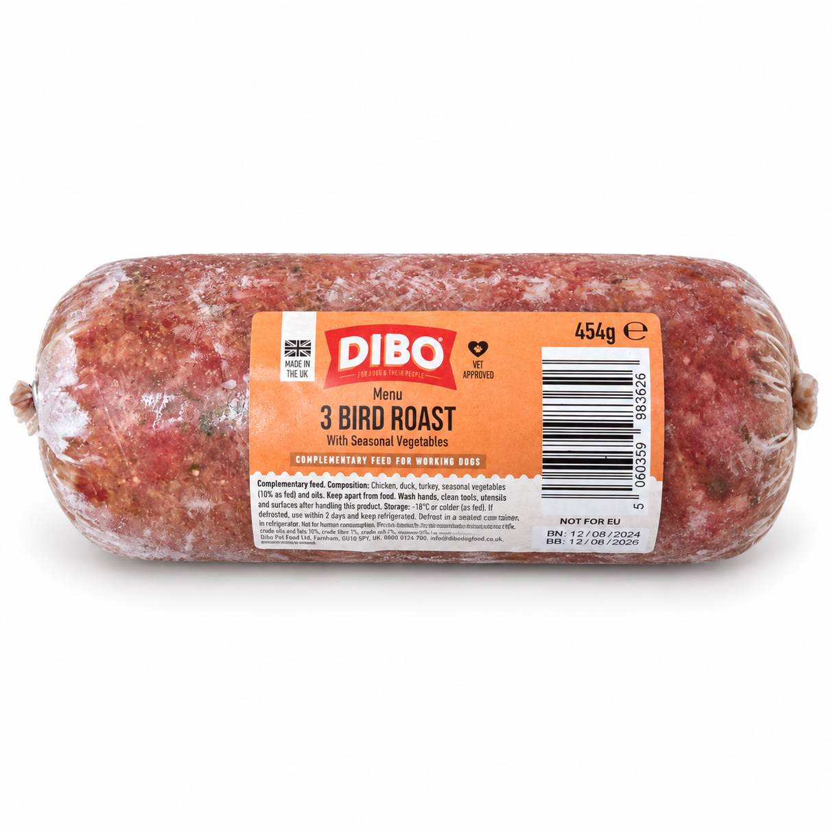 DIBO (Bulmer) Menu 3 Bird Roast with Veg 454g