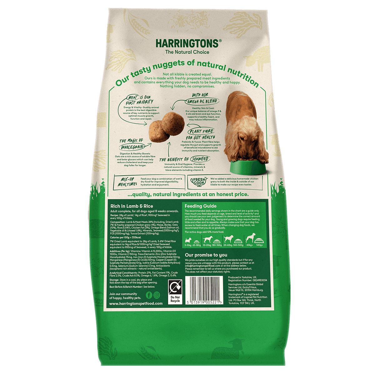 Harringtons Lamb & Rice Adult Dry Dog Food 1.7kg Dry Dog Food Harringtons