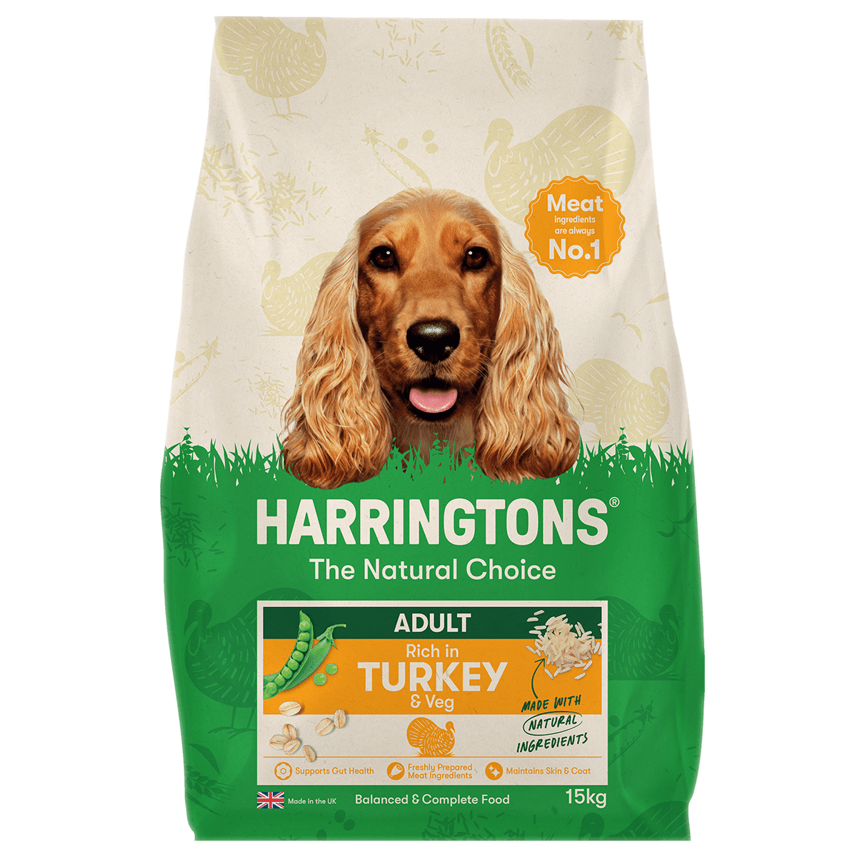 Harringtons Turkey & Veg Adult Dry Dog Food 15kg Dry Dog Food Harringtons