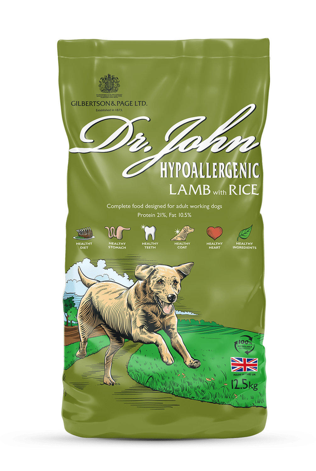 Dr John Hypoallergenic Lamb & Rice Dry Dog Food 12.5kg Dry Dog Food Dr John