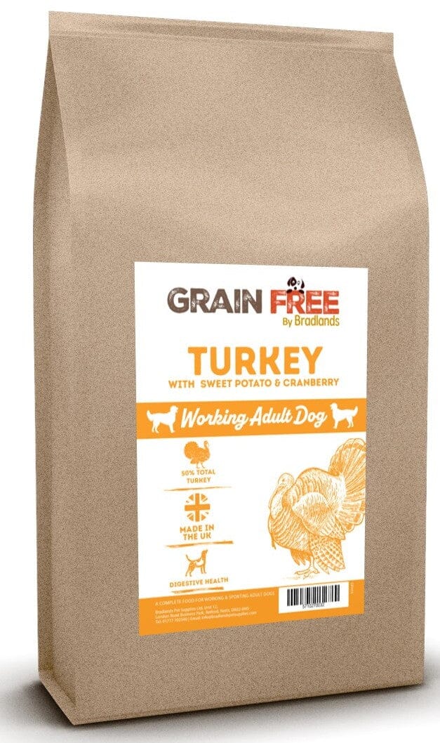 Bradlands Grain Free Working Turkey 15kg Dry Dog Food Bradlands