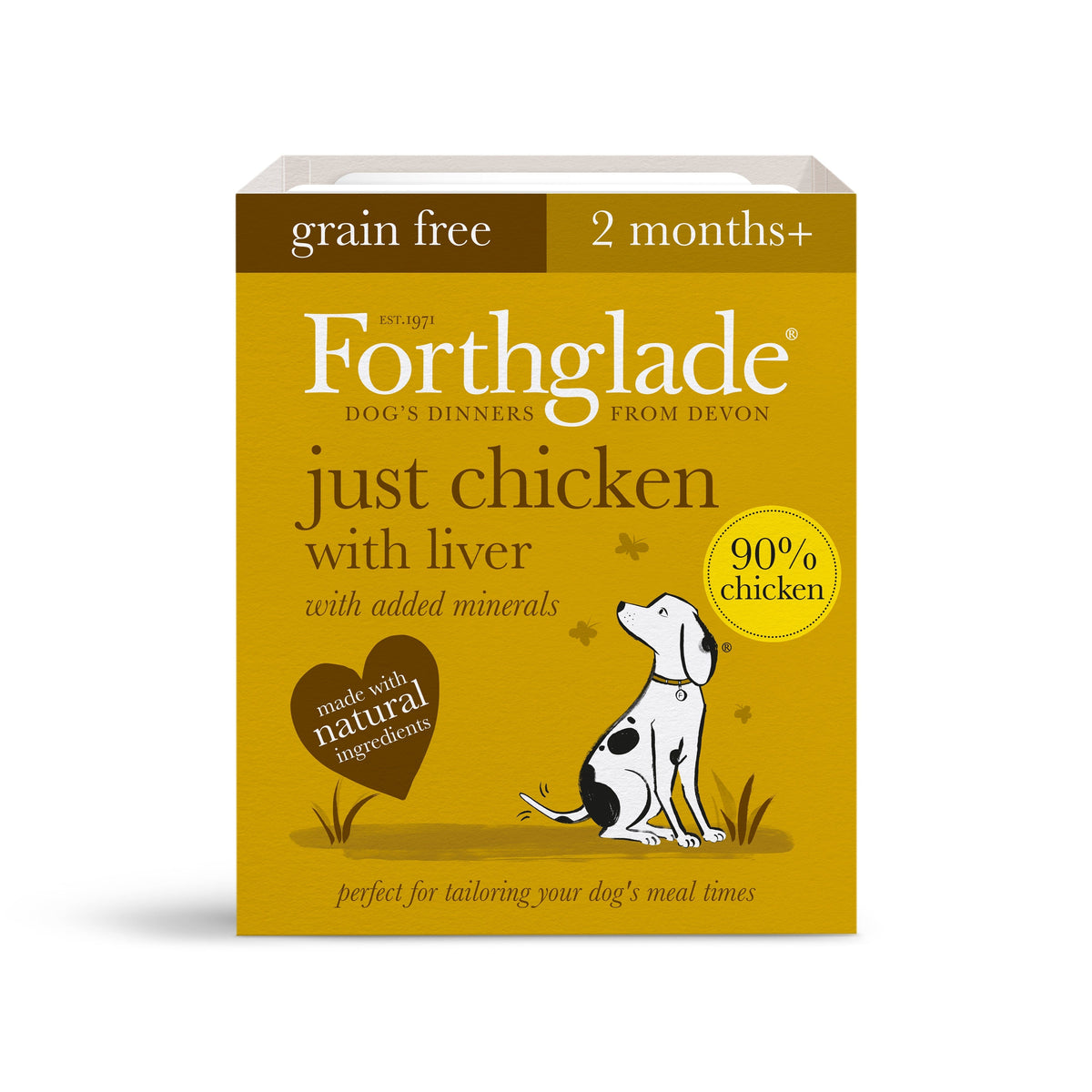 Forthglade Just Chicken with Liver Wet Dog Food 395g Wet Dog Food Forthglade