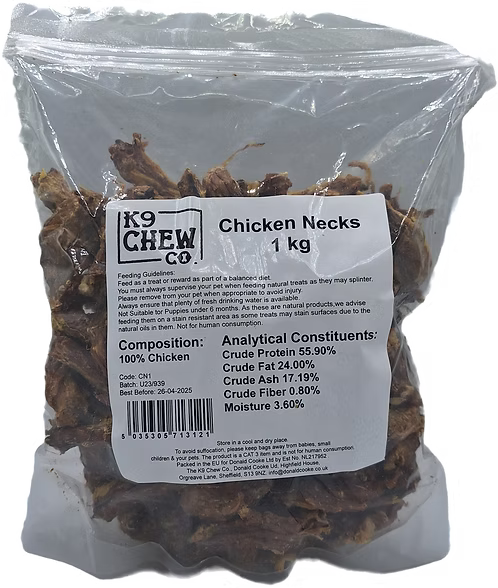 K9 Chew Chicken Necks 1kg K9 Chew