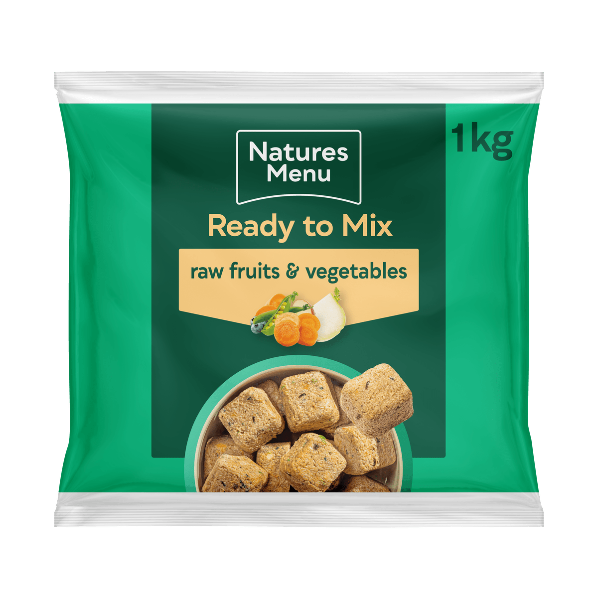 Natures Menu Fruit & Vegetable Raw Dog Food Nuggets 1kg Raw Dog Food Natures Menu