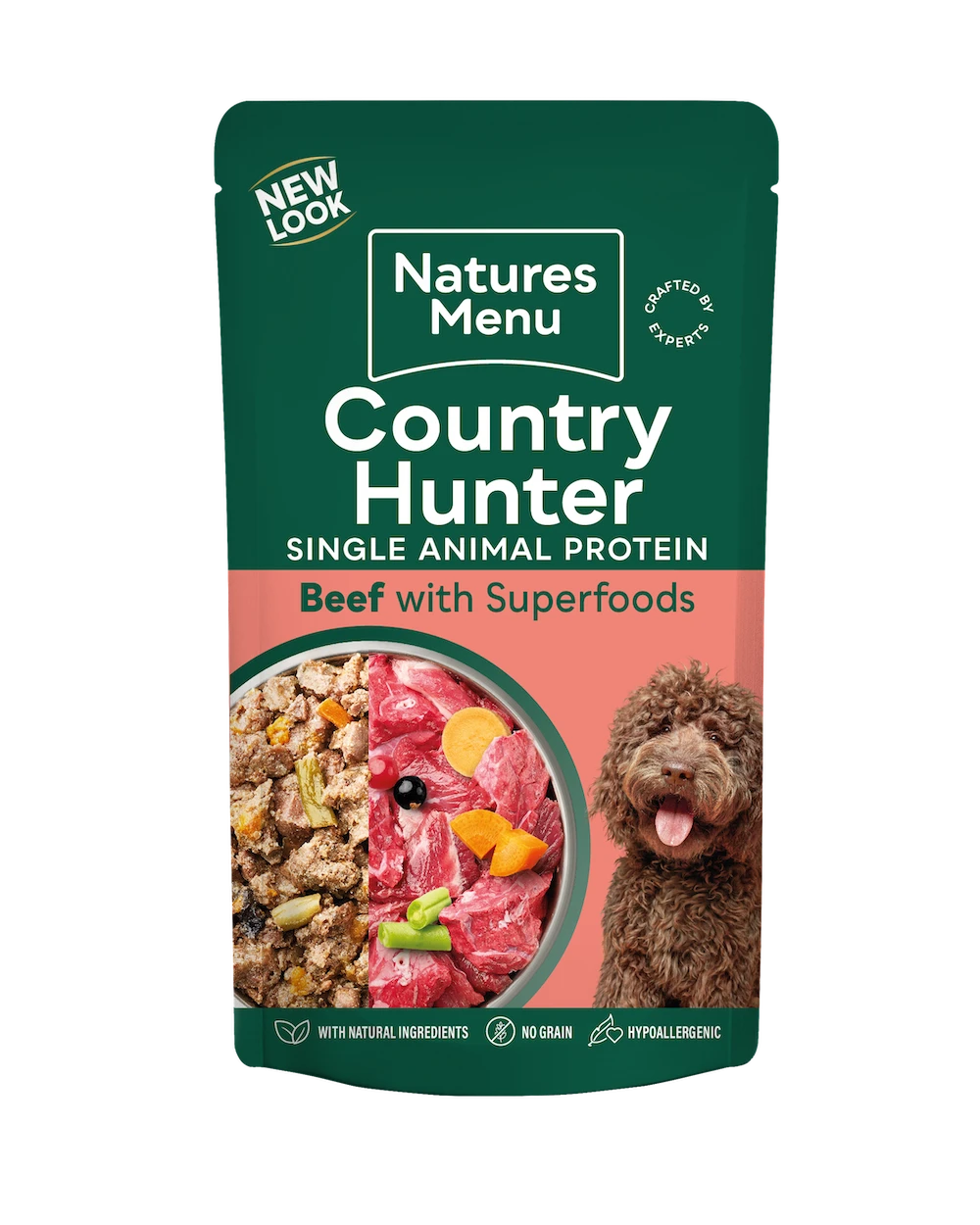 Natures Menu Country Hunter Beef Pouch 150g Wet Dog Food Natures Menu