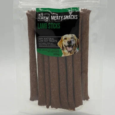 K9 Chew 97% Lamb Meaty Sticks 100g K9 Chew