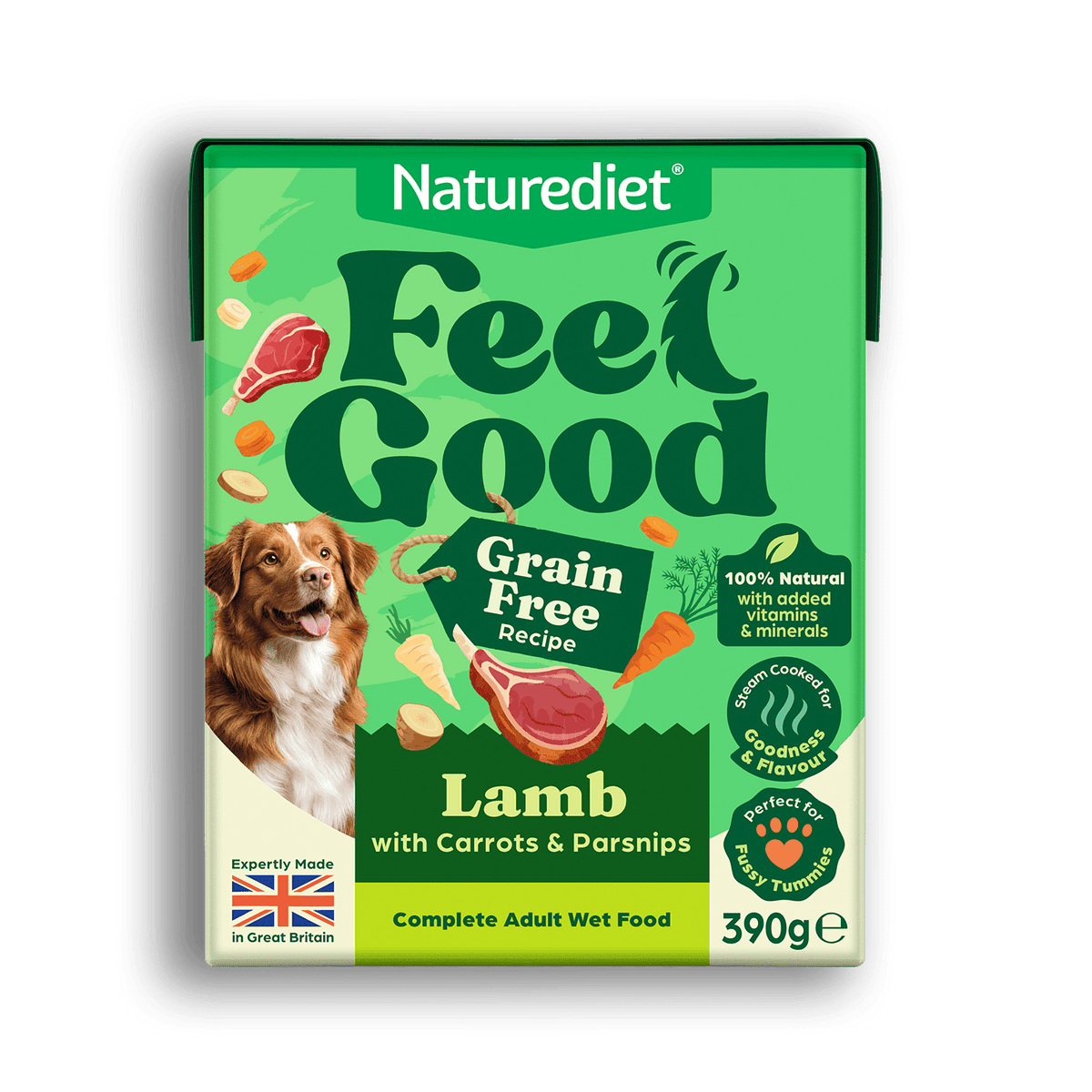 Naturediet Feel Good Grain Free Lamb Wet Dog Food 390g Wet Dog Food Naturediet