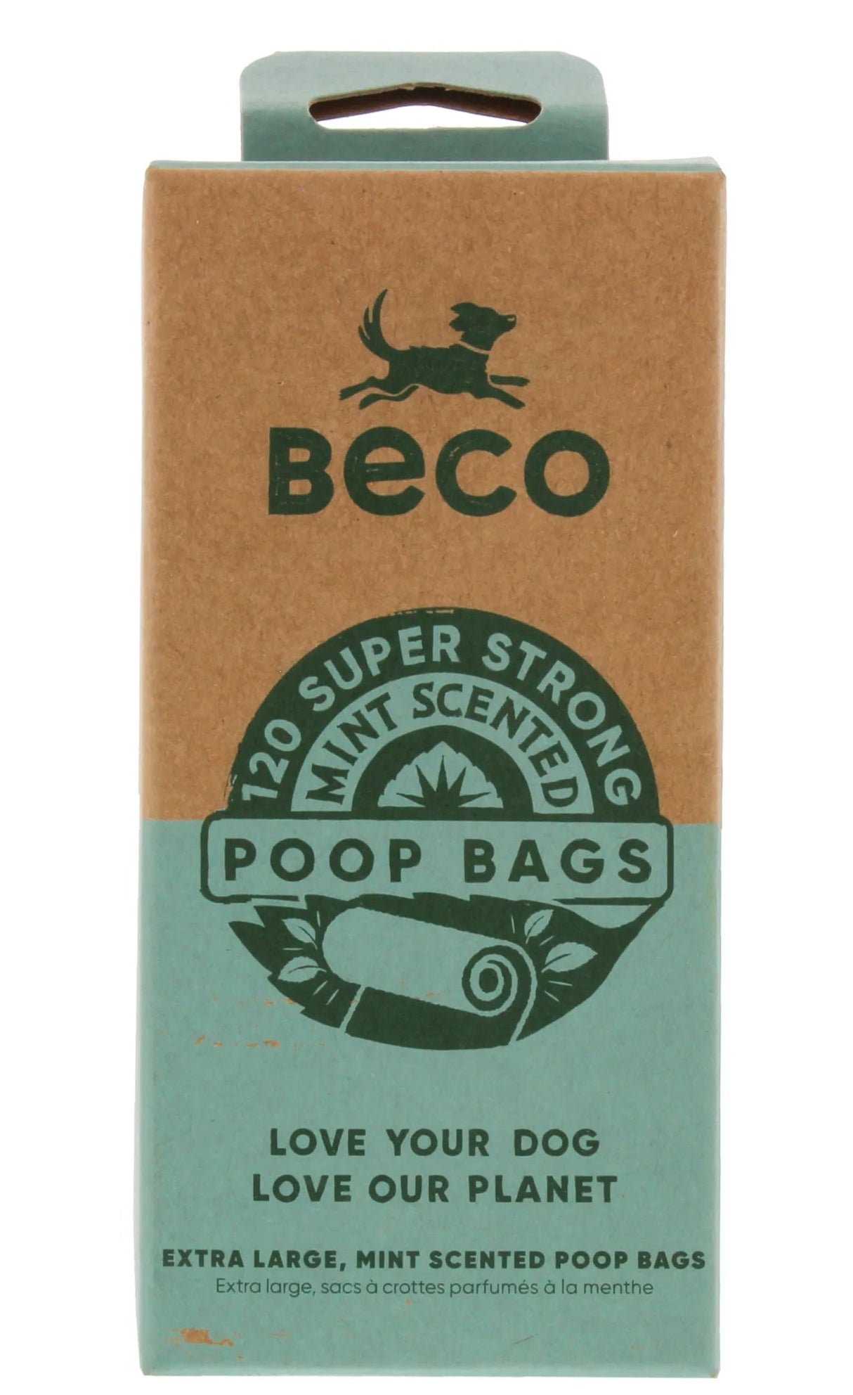 Beco Large Poop Bags - Mint Scented (x120) Multi (8x15) Beco