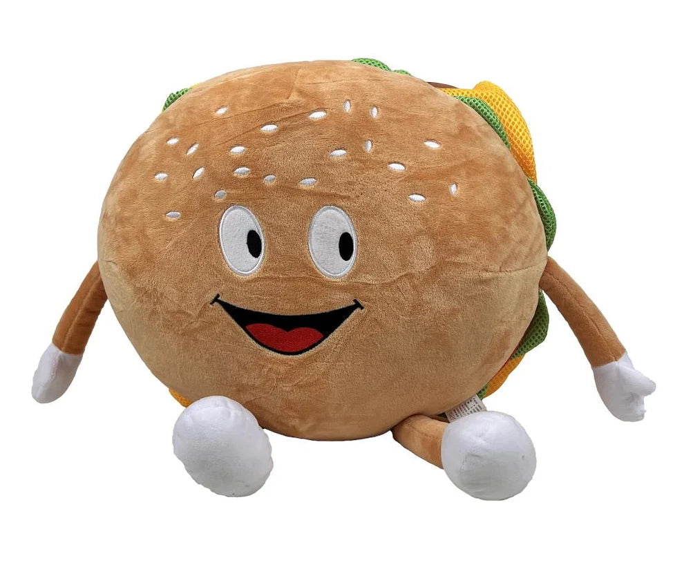 Green Jem Giant Burger Dog Toy Plush Dog Toys Green Jem