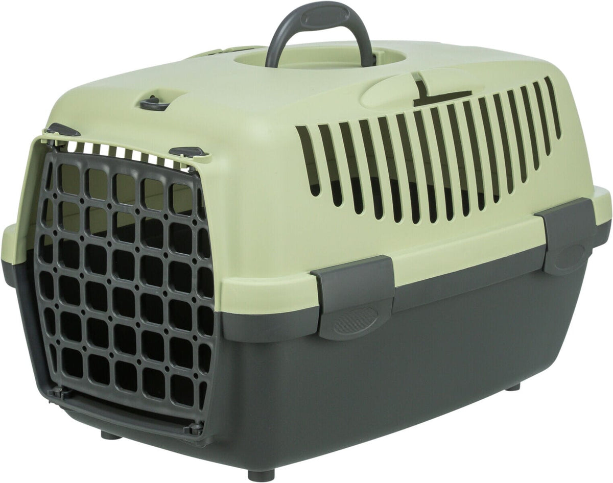 Trixie Capri 1 transport box, XS: 32 ? 31 ? 48 cm, dark grey/pastel green Pet Carriers TRIXIE