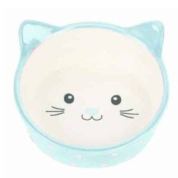 Happy Pet Polka Dot Cat Bowl - Blue Happy Pet