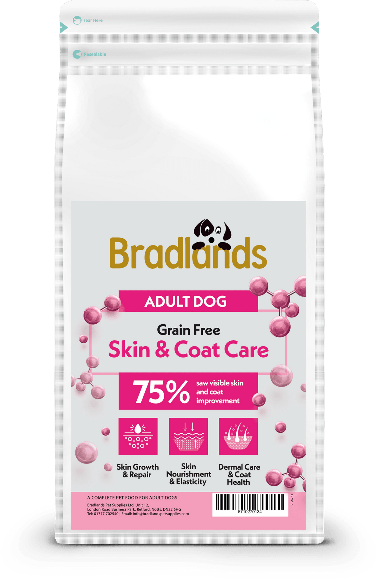 Bradlands Peptide+ Skin & Coat 1.5kg Bradlands