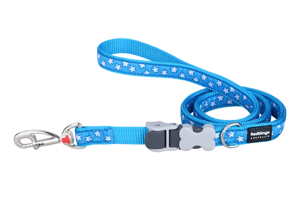 Red Dingo SuperLead Design Stars White on Turquoise Medium Red Dingo