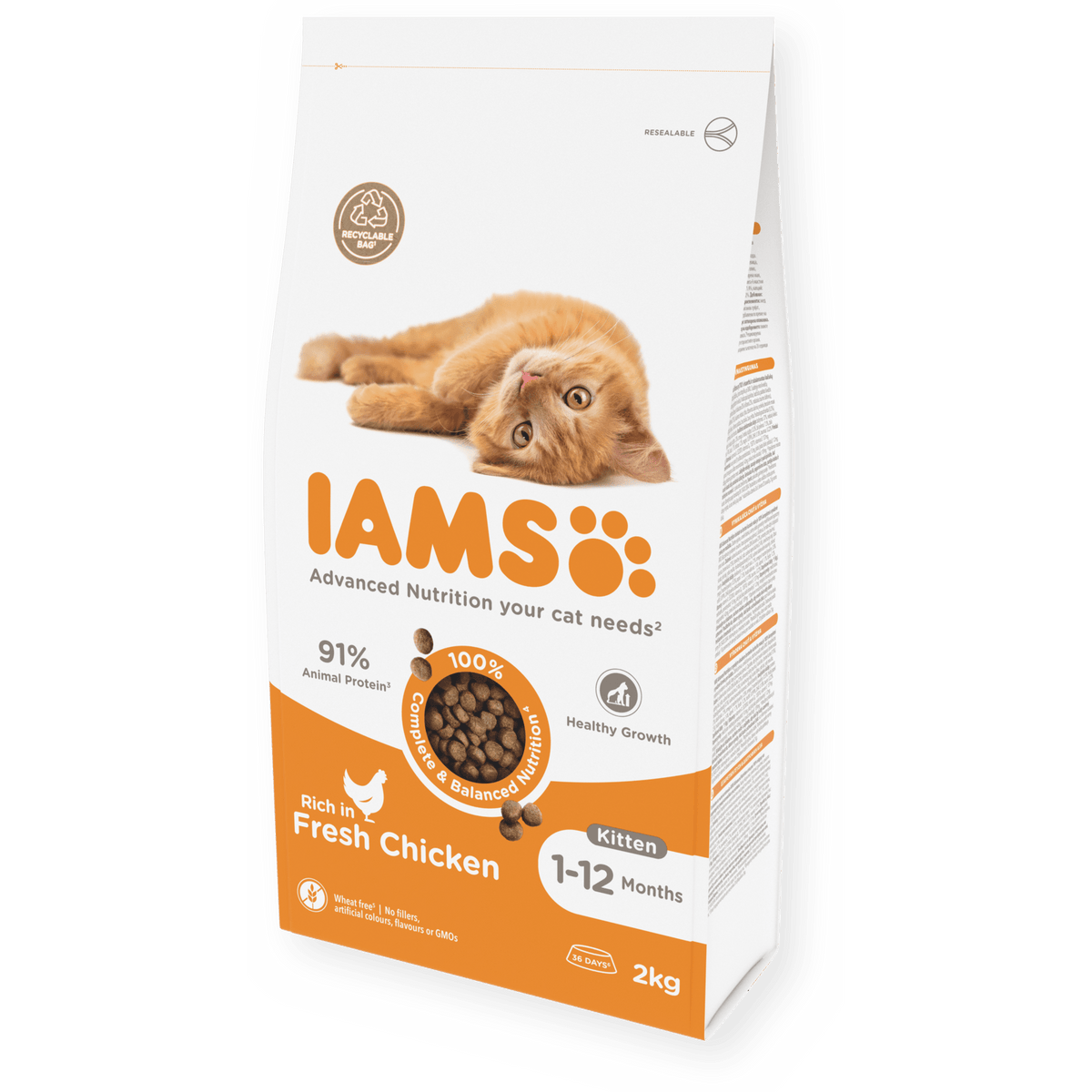 IAMS Kitten Chicken Dry Cat Food 2kg Dry Cat Food Iams