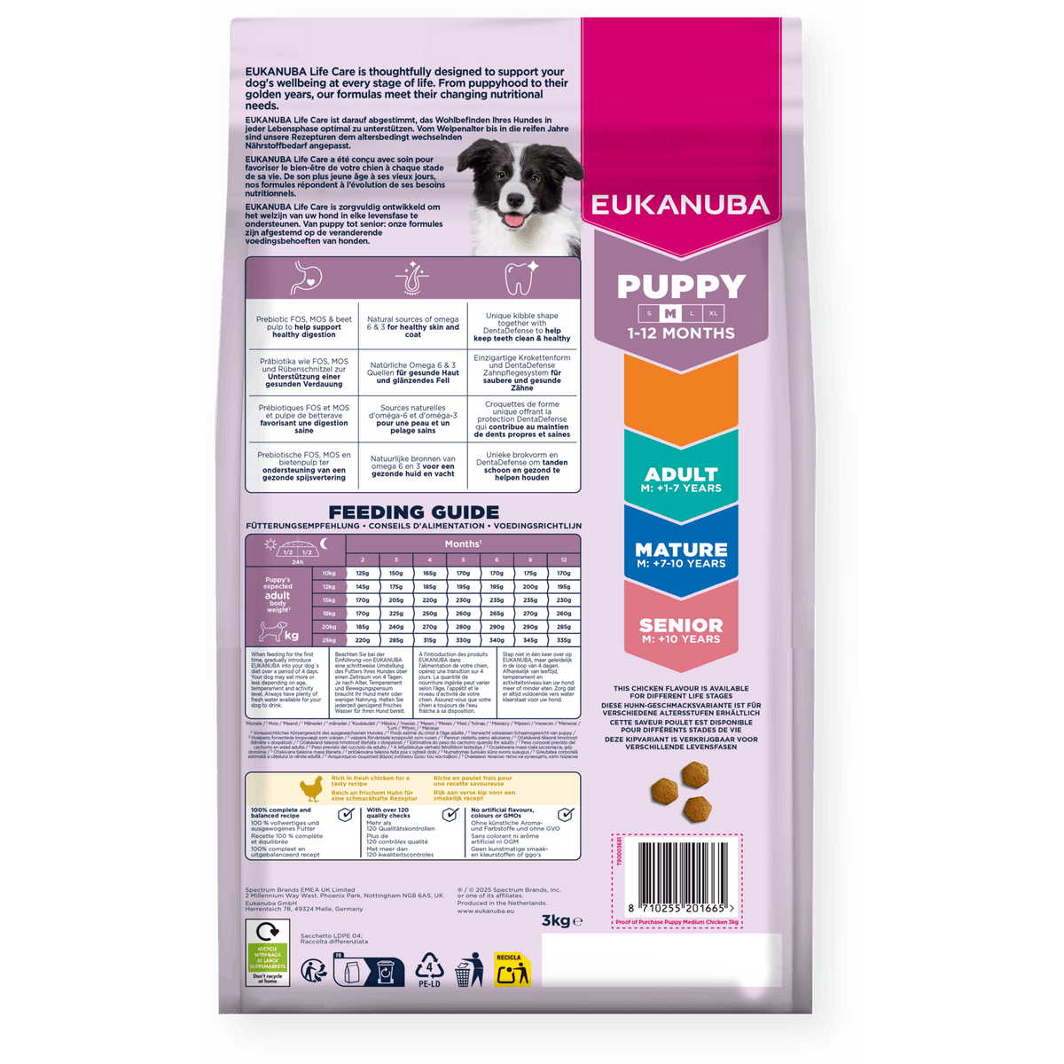Eukanuba Puppy Medium Breed Chicken Dry Dog Food 3kg Dry Dog Food Eukanuba