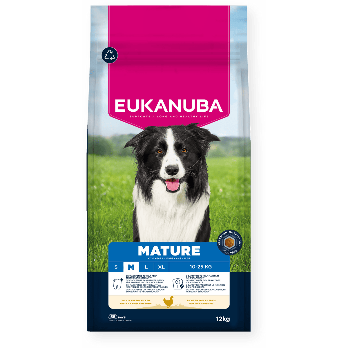 Eukanuba Mature Medium Breed Chicken Dry Dog Food 12kg Dry Dog Food Eukanuba