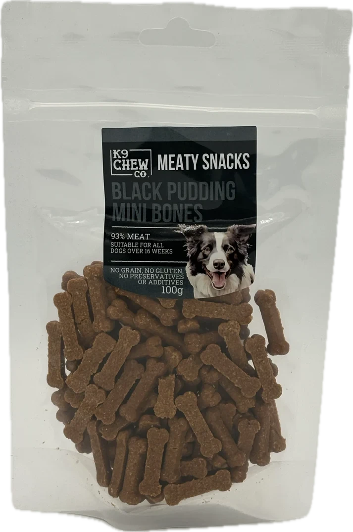K9 Chew Co Black Pudding Mini Bones 100g
