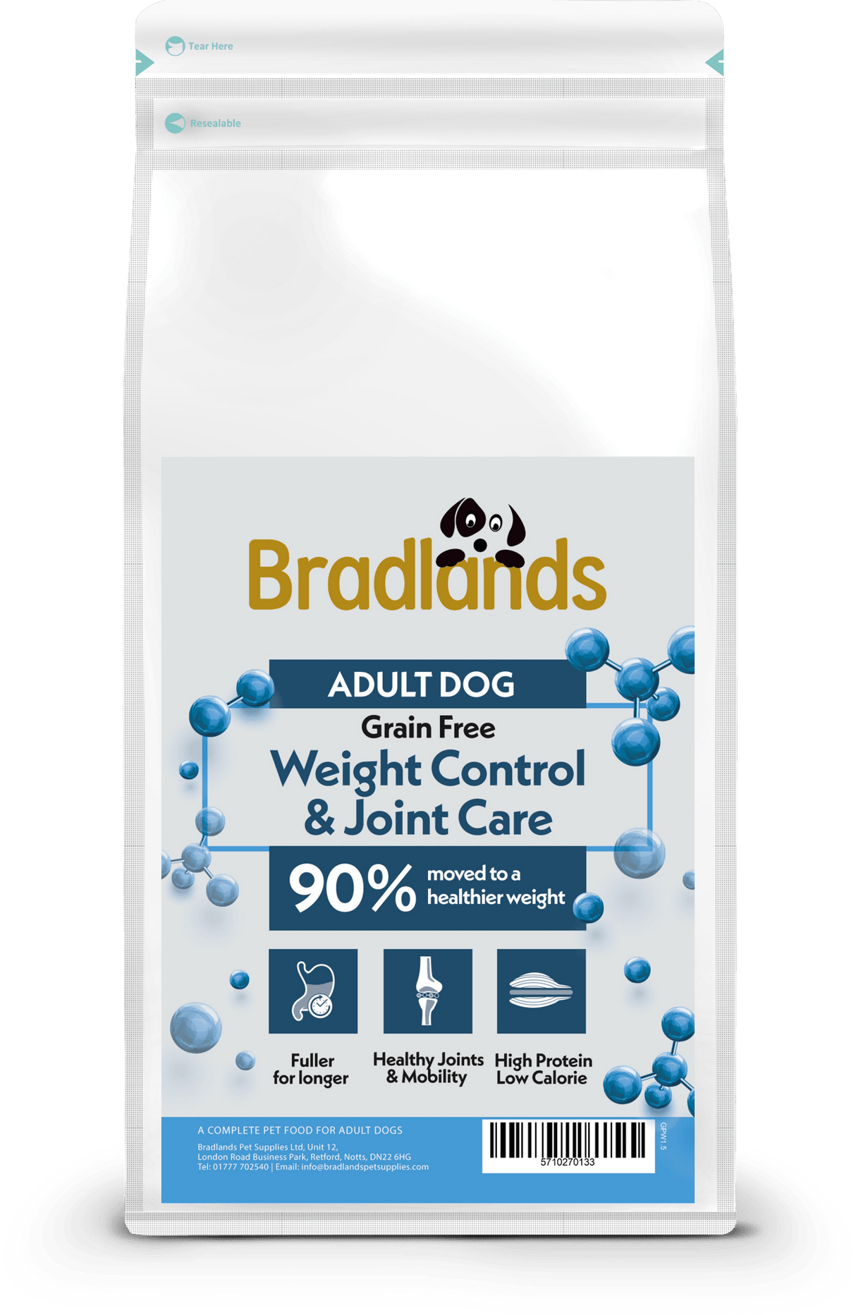 Bradlands Peptide+ Weight Control & Joint Care 1.5kg Bradlands