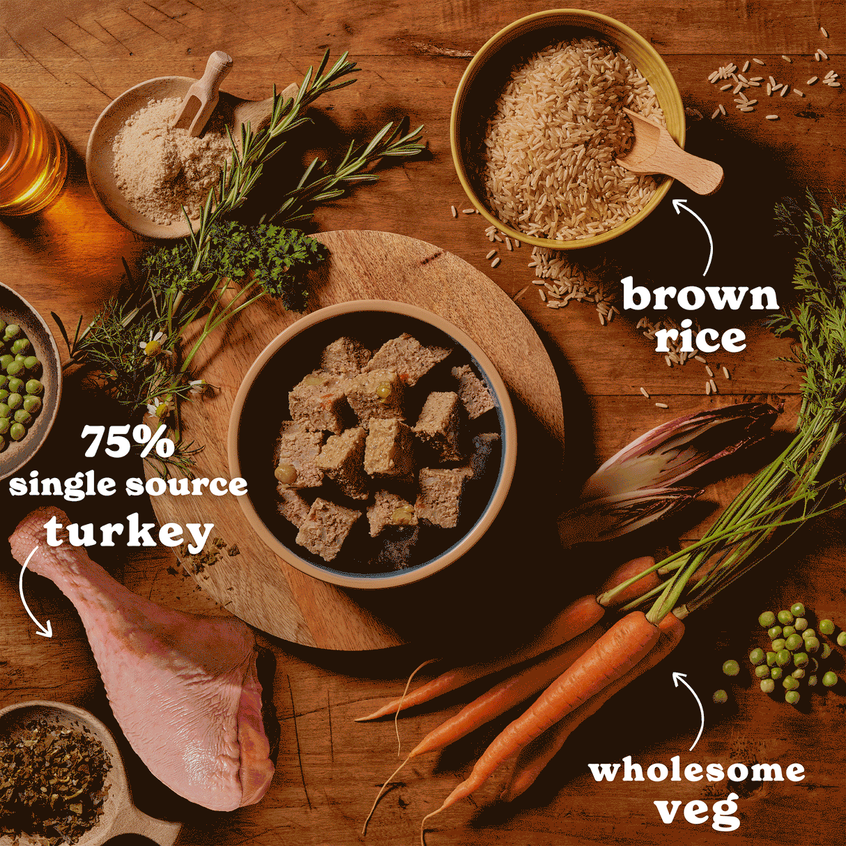 Forthglade Chicken, Lamb & Turkey Brown Rice Dog Food 12 x 395g Wet Dog Food Forthglade