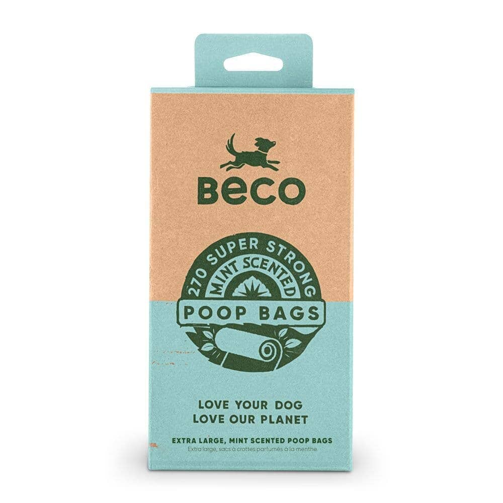 Beco Large Poop Bags - Mint Scented (x270) Value (18x15) Beco