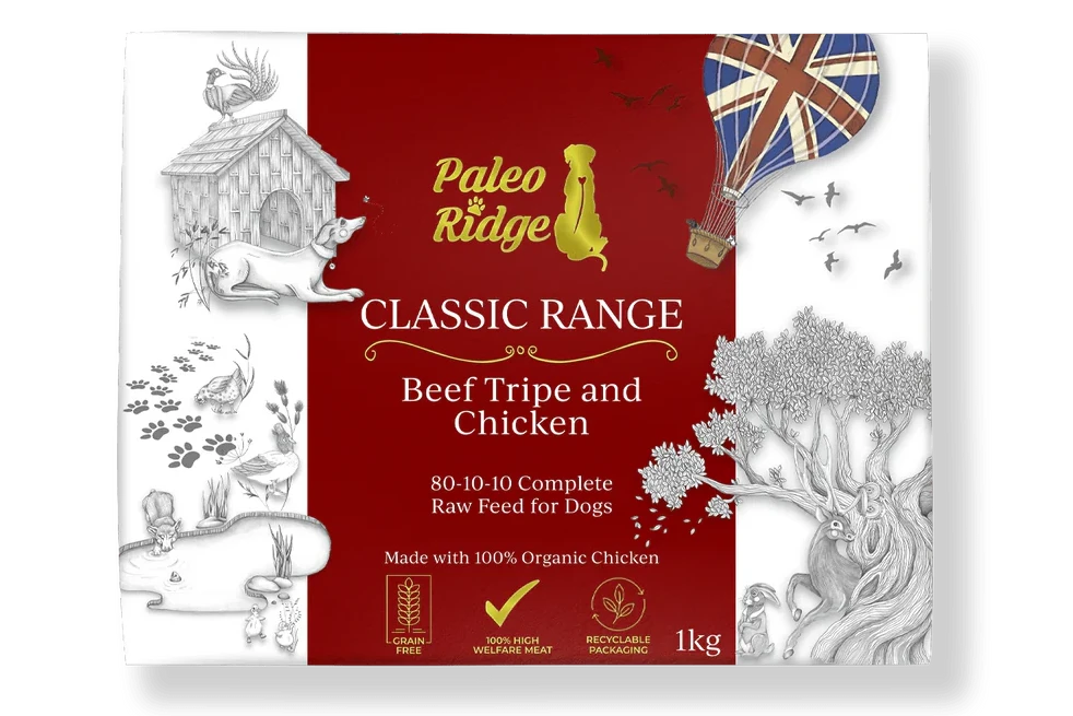 Paleo Ridge Beef Tripe & Chicken 1kg ❄ Raw Dog Food Paleo Ridge