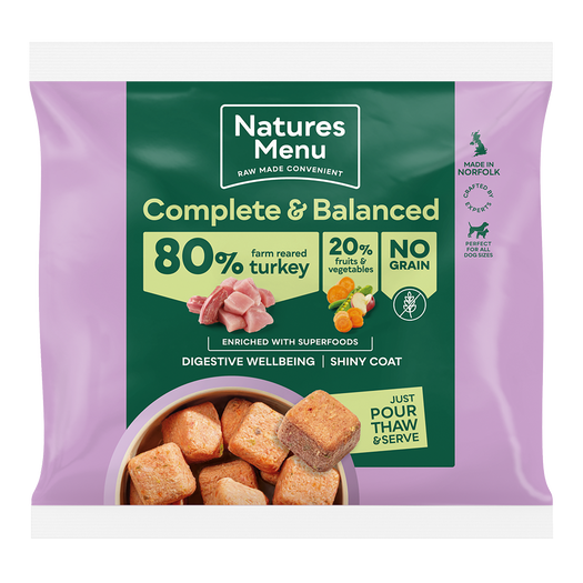 Natures Menu Country Hunter Turkey Nuggets 1kg Raw Dog Food Natures Menu