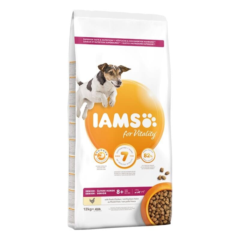 Iams Vitality Mature/Senior Small/Medium Dog 12kg Dry Dog Food Iams