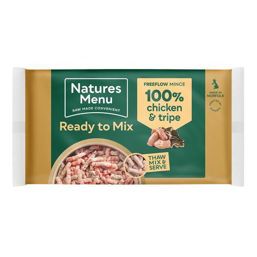 Natures Menu Freeflow Chicken/Tripe Mince 2kg Raw Dog Food Natures Menu