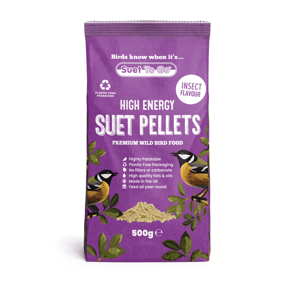 Suet To Go High Energy Suet Pellets Insect 500g Suet To Go