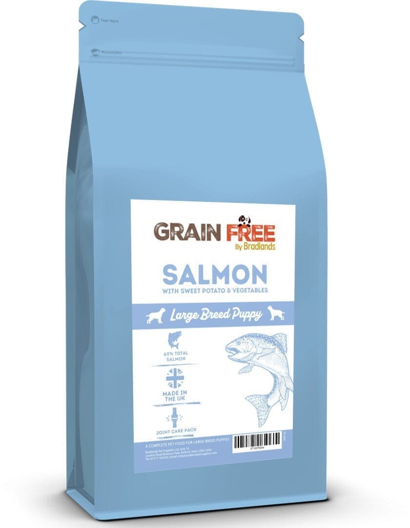 Bradlands Grain Free Puppy/Junior Large Breed Salmon 2kg Dry Dog Food Bradlands