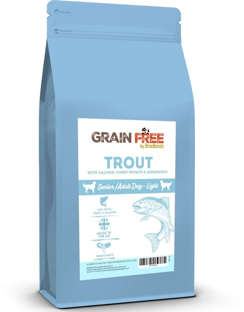 Bradlands Grain Free Adult Light Trout/Salmon 6kg Dry Dog Food Bradlands