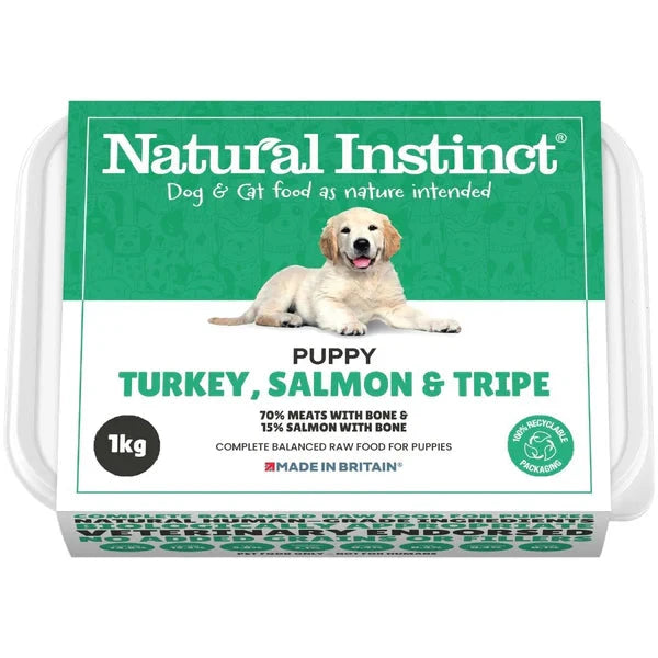 Natural Instinct Puppy Turkey/Salmon/Tripe 1kg Natural Instinct