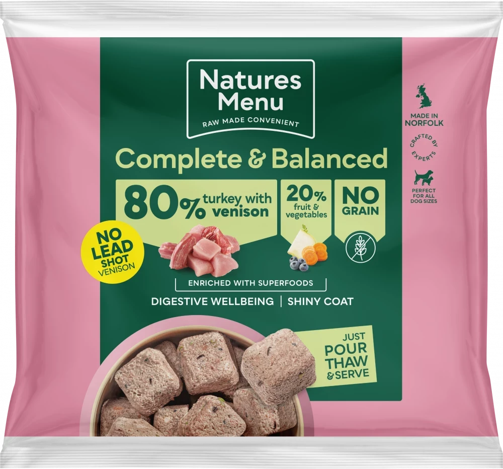 Natures Menu Turkey & Venison Nuggets 1kg Natures Menu
