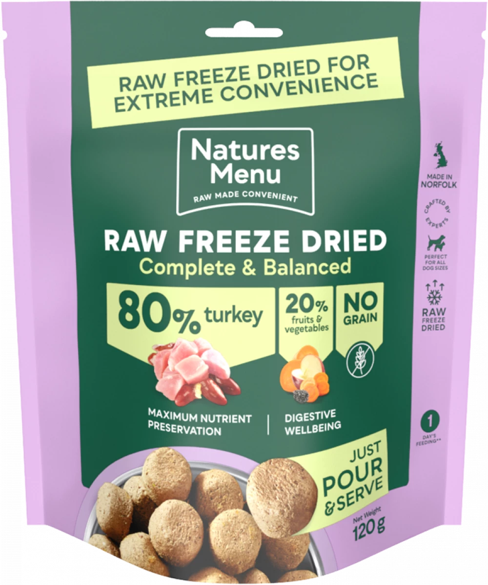 Natures Menu Freeze Dried Turkey 120g Natures Menu