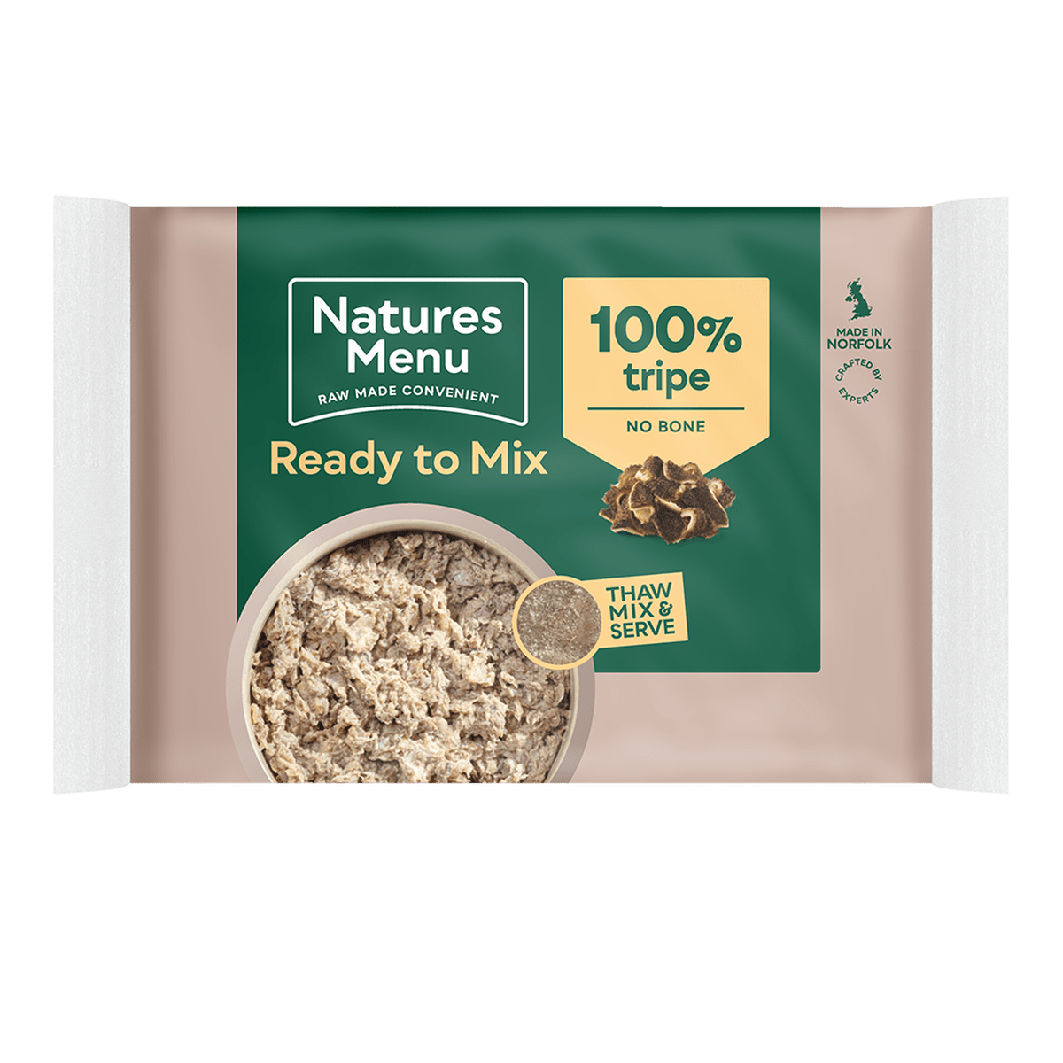 Natures Menu Tripe Raw Dog Food Mince Block 400g Raw Dog Food Natures Menu