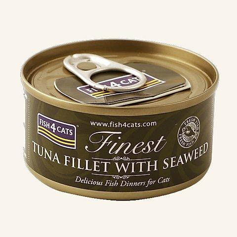 Fish 4 Cats Tuna Fillet / Seaweed 70g Wet Cat Food Fish 4 Cats