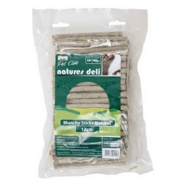 Rawhide Munchy Sticks 12cm 100 Pack Dog Treats Bradlands Pet Supplies