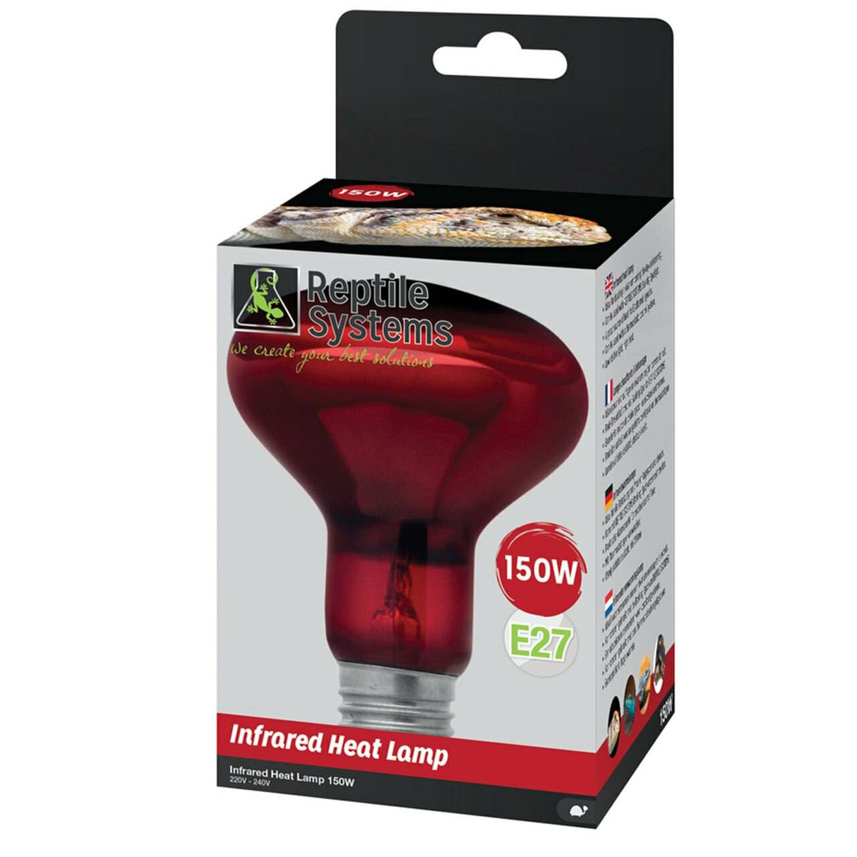 RS InfraRed Heat Lamp - 150W - E27 Lighting & Heating Reptile Systems