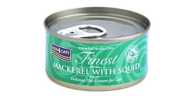 Fish 4 Cats Mackerel / Squid Wet Cat Food Fish 4 Cats